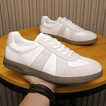 Xajzpa Men's Sneakers 2025 Fashion Genuine Leather Gentle Moral Training Shoes Casual Spring Flat Shoes Men Hot Sale
